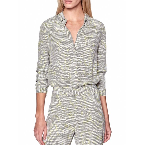 NWT Equipment Essential Snake Print Button Blouse M - Picture 5 of 16